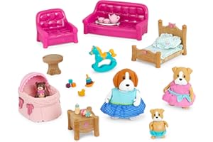 Li'l Woodzeez – Slothington Sloth Family 4 Pieces Set with Storybook – Small Sloth Figurines – Adorable Toy Animals for Imaginative Play & Storytelling – Collectible Family Set for 3+ Years