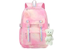 FSRONGXI Mochila escolar para niñas, bonita mochila escolar de gran capacidad, mochila casual para adolescentes