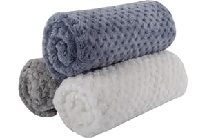 IEUUMLER Coperta per Cani Materassino per Dormire Profondo per Animali Domestici Doppio uso Coral Soffice Pile FC007 (M (76x52cm), Blue+Grey+White)