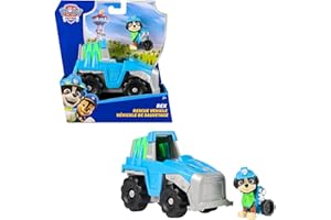 PAW PATROL - Rex-Figur mit Dinosaurier-Rettungsfahrzeug, stabiles Basis-Fahrzeug (2025), authentisches Spielzeug zur Serie für Kinder ab 3 Jahren