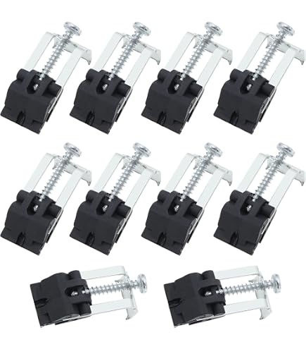 QWORK Unterbau-Waschbecken-Clips – 10 Stück, Aus Verzinktem Stahl, Für Küchenspülen & Badewaschbecken, Einfach Zu Montieren