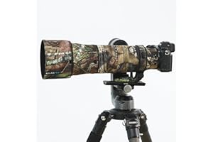 ROLANPRO Giacca Impermeabile Camouflage per Obiettivo Nikon Z 180-600mm F/5.6-6.3 VR Copertura per Lentile Manicotto Protettivo Abbigliamento-#23 Marrone Giungla Impermeabile