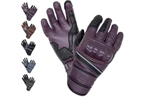 MAXAX ST-11 Gants Moto Motocross Scooter Homologués CE Gant Tactile Respirable Homologué 1KP Norme Européenne CE - En Cuir Véritable - Confortable et de Qualité - Unisexe et Mi-saison - Taille S M L XL
