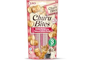 INABA CHURU Cat Bites Receta DE ATUN con Salmon 3X 10GR