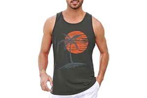 Runcati Printed Tank Top Herren Ärmelloses Sport Muskelshirt Fitness Gym Training Unterhemd Baumwolle Atmungsaktive Bodybuilding Shirt