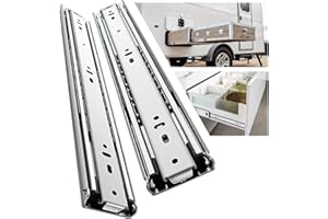 SHUHANG Heavy Duty Drawer Runners 68 kg Load Capacity Drawer Slides Full Extension with Ball Bearing Slides 300 350 400 450 500 550 600 650 700 750 800 850 900 950 1000 mm, Side Mount 1 Pair