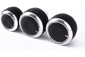 Wadoy Air Condition Knob Compatible with VW Golf MK5 MK6 Sirocco MK3 Caddy Typ 2K Jetta MK5 Passat B6 B7 EOS Tiguan Touran