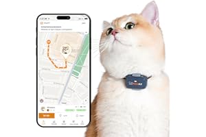 Pawfit Lite for Cats 4g GPS-Tracker | Echtzeit-Tracking | Aktivitätsüberwachung | Standortverlauf | unbegrenzte Reichweite | Sicherheitshalsband enthalten | Anthrazit