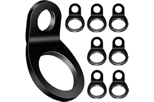 Greluma 8 st bindankare, svart färg O-ring ankarsurrring för montering i garage, verkstad, lastbil, släp, golfvagn