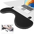 Giecy Desk Extender Tray,Foldable Arm Rest Elbow Wrist Rest Support Clamp on Desk,Computer Keyboard Tray Table Extension for Working,Studying and Gaming(Black)