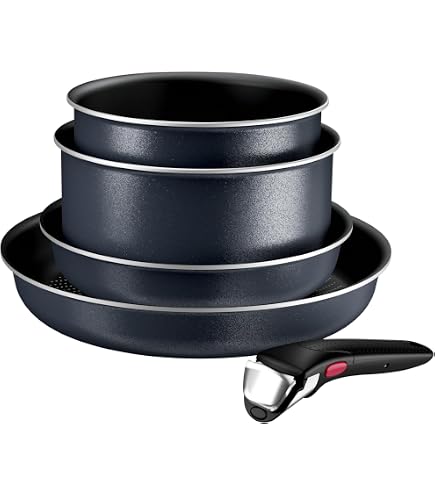Ingenio Easy Cook & Clean, Lot 3pcs, 2 poêles poignée amovible
