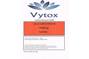 Calcium Citrate (1000mg) 365 Tablets, 12 Months Supply, by vytox, Vegetarian