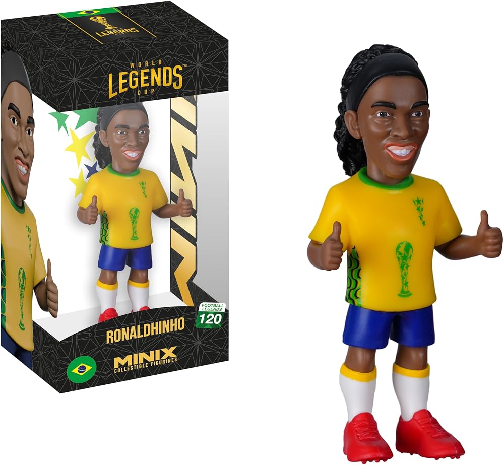 MINIX - Futbol Efsaneleri - Dünya Kupası Efsaneleri #120 - Brezilya - Ronaldinho - Koleksiyon Figürü 12 cm