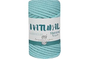 Hilo TORRIJO MACRAME TRENZADO de Algodon Reciclado y Poliester 4mm grueso, 65m por bobina para trabajar macrame o ganchillo. Se presenta en bobinas de 250 gramos.| Color 3062