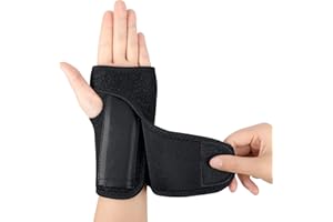 Opopark Wrist Support Brace, Adjustable Breathable Wrist Strap Reversible Wrist Brace Wrist Protectors (Left Hand)