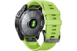ANBEST Pasek do zegarka Garmin Fenix 7 Pro/6 Pro/EPIX 2, 22 mm Quick Fit do bransoletek Fenix 6/5/EPIX Pro 47 mm/Forerunner 955/965/945/935/Approach S62/Descent G1, zielony