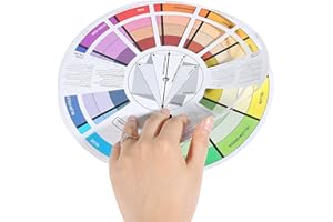 TMISHION Círculo Cromático Círculo Cromático Español Círculo Cromático De Colores Circulo Cromatico De Colores Rueda De Color Para Armocromía, Rueda De Color Para Artistas, Kit De Armocromía, Guía De Mezcla
