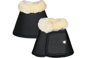 HORZE Lincoln Stivali paraglomi con Pelliccia Sintetica, Nero, L