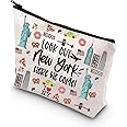 MYSOMY New York City Makeup Bag New York Trip Gifts New York Toiletry Bag New York City Travel Accessories (New York Makeup Bag)