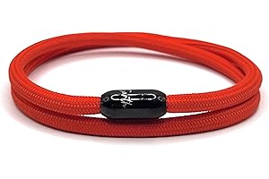 KAROO EARTH JEWELLERY Rope Bracelet | Unisex Braided Paracord Nautical Double Wrap Bracelet with strong Magnetic Clasp | Waterproof surfer bracelet