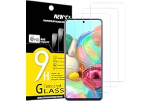 NEW'C 2 sztuki Szkło dla Samsung Galaxy A71, Galaxy Note 10 Lite Hartowane i Folia Ochronna Ochraniacz Ekranu - Bez pęcherzyków powietrza, odporność na zarysowania