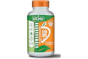 UCHU 120 Ashwagandha Gummies 1200mg – 5% Withanolides - Vegan Gummies - 2 Months Supply - Natural Raspberry Flavour - High Strength Withania Somnifera Ashwagandha Root Supplement
