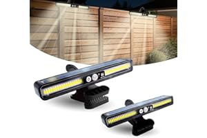 Surplex 2 sztuki lamp solarnych na zewnątrz, 36 diod LED z czujnikiem ruchu, wodoszczelność IP65, 3 tryby oświetlenia, podwójne mocowanie, lampy solarne do ogrodzenia, rynny, ogrodu, patio, chodnika