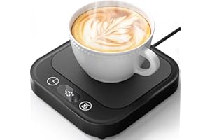 ACMEENJOY Calda tazza da caffè, scalda tazza con regolazione della temperatura su 4 livelli, display digitale, funzione di spegnimento automatico dopo 8 ore, adatto per riscaldare caffè/latte/cacao