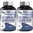 Naturyz Imported Icelandic Cod Liver Oil Capsules With Natural Omega 3,Rich In Vitamin D & A,Mercury Free,Immunity,Skin,Eye,Muscle & Joint Health (200 Softgels Pack Of 2),2 Count