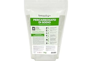 BEAUTY + BY AMZ BETTER Beauty Plus, Percarbonato, Sbiancante, Ideale per Bucato, Macchie, Stoviglie, Pavimenti, Pannolini, Biodegradabile, Detersivo Ecologico, Made In Italy, 1 Kg