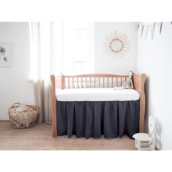 Dark Grey Crib Skirt atelieryuwa.ciao.jp