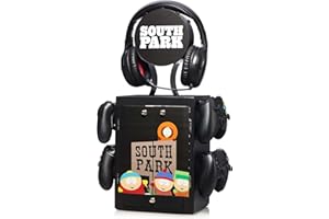 Numskull Oficjalna szafka na akcesoria do gier South Park, pomieści 10 gier/płyt DVD, 4 kontrolery, zestaw słuchawkowy i akcesoria, trwały i kompaktowy organizer, oficjalny produkt South Park
