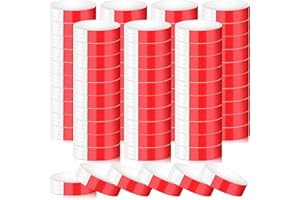 Aoriher 600 Pulseras Identificativas de Papel Pulseras de Entrada al Concierto Ligeras Brazalete de Festivales Impermeable Banda de Muñeca de Evento para Fiestas Seguridad Discotecas (Rojo)