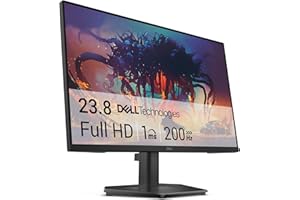Dell 24 Monitor Gaming - SE2425HG, Full HD (1920x1080), 200Hz, Fast IPS, 1ms, AMD FreeSync Premium, 99% sRGB, VESA (100x100mm), DisplayPort, 2 HDMI, 3 Anni di Garanzia, Nero