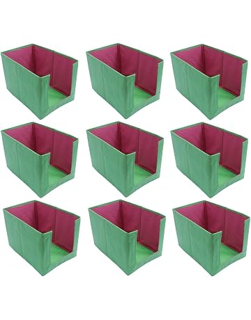 COTANZA CRAFT Large Capacity Cloth Organizer, Space Saver Closet Organizer, Clothes Storage Bag, Non-Woven Rectangle Cloth Organizer, Front Opening Wardrobe Organizer