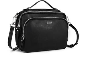 Gladdon Borse a tracolla da donna, piccole borse a tracolla con tasche multiple, pelle PU, cerniera, borsa a tracolla alla moda con tracolla regolabile e rimovibile, piccola
