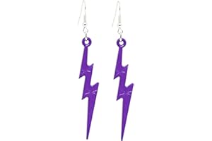 Bluebubble LUCKY LIGHTNING Flash Bolt Dangle Earrings on Gift Card