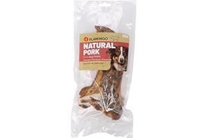 Flamingo Friandise Chien – Demi-Pied de Porc – 226g – Robuste et Savoureux – sans Gluten – sans sucres ajoutés – Nature Snack