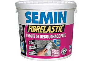 Enduit de Rebouchage Fibrelastic Semin, Fissures Vivantes, 1,5 kg