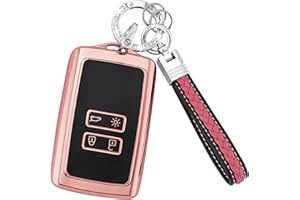 ‎KOAUDB Koaudb Autoschlüssel Hülle Hülle für Renault Autoschlüssel Schlüsselanhänger mit Keychian Kompatibel mit Renault Clio Megane Koleos Kadjar Talisman Captur Espace Dacia Duster (CL-Rnl-P)