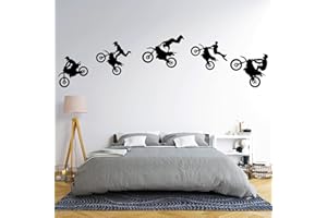 IDISON Dirt Bike Aufkleber Motocross Aufkleber Motorrad Wandtattoo Sport Wandaufkleber für Wohnzimmer Schlafzimmer Jungen Raumdekoration
