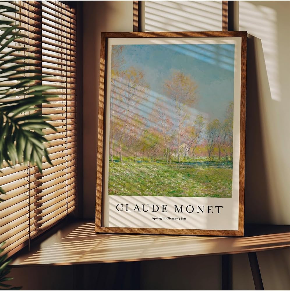 Fark Tanıtım Monet Çerçevesiz Poster, Modern Dekoratif Çerçevesiz Poster, Tablo, Monet-9, 21 x 30