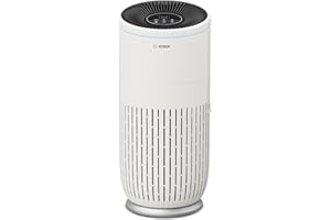 BOSCH THERMOTECHNIK Bosch Purificador de Aire Air 6000 - Para Salas de hasta 125 m² - Filtra Eficazmente más del 99% de los Contaminantes - Incluye Filtro de Aire, Modos Automático y Reposo (< 25 dB(A)) - CADR: 600 m³/h