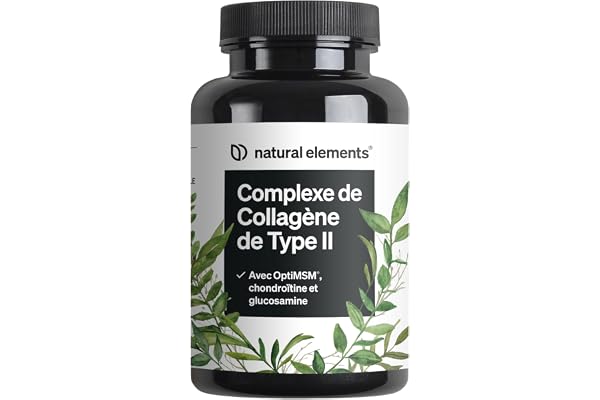 Complexe de Collagène Type 2 UC-II® avec OptiMSM® - Pour les Os, les Articulations & le Cartilage - avec Vitamines C, D & Zinc - Collagène Naturel Non Dénaturé - Sans Additifs & Testé en Laboratoire