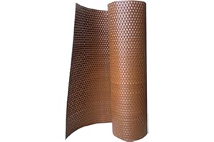 workingHOUSE Malla de Aislamiento de Poliratán 120 cm de Altura - para Balcones Ideal para Terrazas, Barandillas y Balcones - Resistente a la Intemperie y fácil de Instalar (Miel)