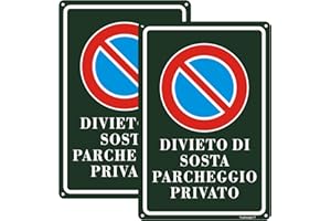 YUZKOUGE Cartelli Divieto Di Sosta Parcheggio Privato - 2 pz, 20 x 30 cm Cartelli stradali In Alluminio, Lasciare libero il passaggio, Facile da installare, Resistente ai raggi UV, Resistente alle intemperie,
