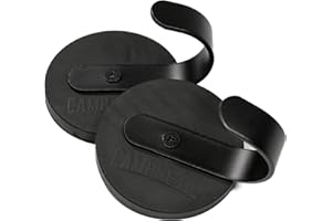 Campnetic Magnetic Hooks Set of 2 Large - Magnetic Hooks for Box Van, Vanlife, Camping - Rubberised Magnet Hooks - Camper Accessories - Off-Road Accessories - Camping Gadget with Storage Bag