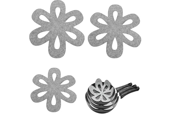 JCKD 3pcs Protection poêle 3 Tailles différentes Tapis de Protection Matelas poêle résistant à la Chaleur Lavable empilable disques de Protection Taille réglable pour poêles casseroles et poêles Bol