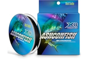 Ashconfish Braided Fishing Line- 8 Strands Super Strong PE Fishing Wire-100M/300M/ 500M/1000M/1500M/2000M(109/328/547/1093/1640/2187Yards)- 6lb to 300lb Abrasion Resistant-Zero Stretch-Multiple Colors