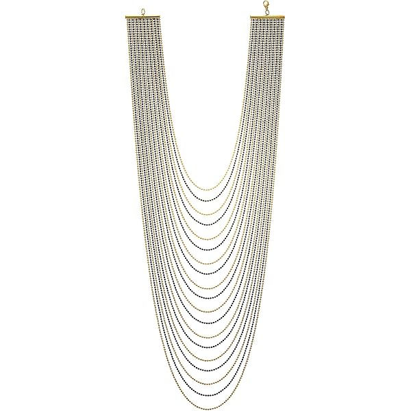 COOLSTEELANDBEYOND Oro Statement Choker Collare Collana Cascata Multi